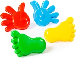 Set da spiaggia per bambini POLESIE – paletta, rastrello, setaccio e stampino (4 pezzi)