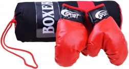 set boxe con guanti e sacco da boxe