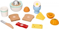 set per la colazione in legno con spremiagrumi per bambini