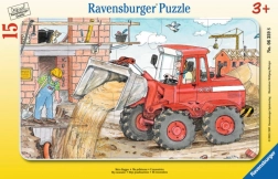 RAVENSBURGER puzzle da tavoletta cantiere con escavatore, 15 pezzi