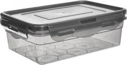 Contenitore alimentare in plastica con coperchio e guarnizione in silicone, grigio, 850 ml