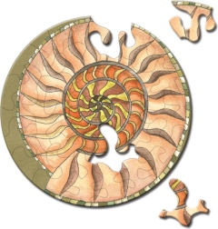 Puzzle rotondo mini CURIOSI Picoli – lumaca, 33 pezzi