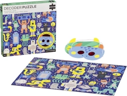 Petit Collage puzzle Mostriciattoli 100 pezzi con maschere 3D