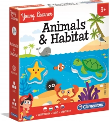 Clementoni Young Learner: animaletti e i loro ambienti puzzle 6×3 pezzi