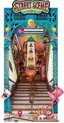 Rolife fermalibri fai-da-te 3D Vicolo con illuminazione LED