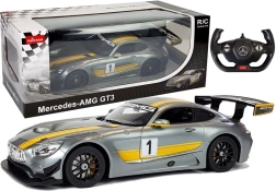 Auto R/C Mercedes-AMG GT3 Rastar 1:14 grigio a telecomando