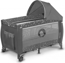 Lettino da viaggio per bambini Lionelo Sven Plus grigio