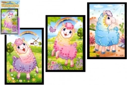 Mini quadro con paillettes lama 10 × 16 cm