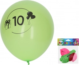 Palloncini gonfiabili 30 cm con numero 10 – set da 5 pezzi