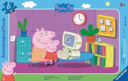 Puzzle 15 pezzi in cornice Peppa Pig