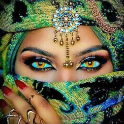 Pittura di diamanti 7D Sguardo incantevole 30x40 cm