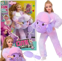 Woopie Royal bambola Emi con costume da pecorella viola