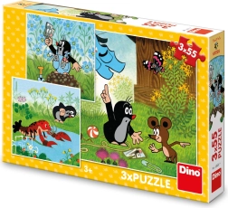 Dino puzzle Talpa e i pantaloncini blu 3×55 pezzi