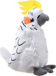 Peluche pappagallo Cacatua bianco 17 cm