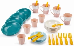 Set di stoviglie in plastica colorata per picnic