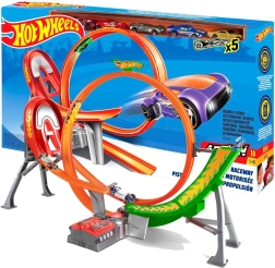 Hot Wheels Power Shift Raceway – pista da corsa con loop e 5 auto