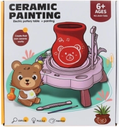 Tornio da ceramica a batterie turchese per bambini