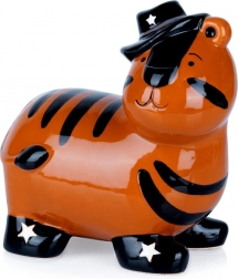 Salvadanaio in ceramica a forma di tigre
