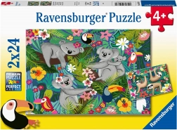 Puzzle RAVENSBURGER Koala e bradipi 2×24 pezzi