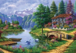 Puzzle Villaggio al lago 1500 pezzi