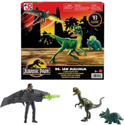 Jurassic World – set di figure Ian Malcolm con compagni dinosauro e aliante