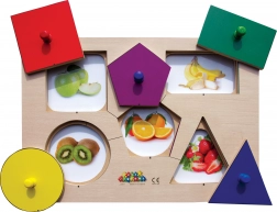 Just Jigsaws Puzzle di legno Tavole e memoria 6 pezzi e 4 modelli