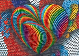 Yazz puzzle cuore arcobaleno 1000 pezzi