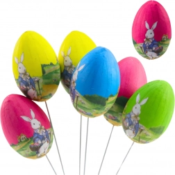 Uova di Pasqua su filo con coniglio - set di 6 pezzi