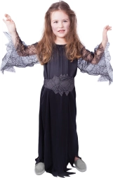 Costume da strega nera per bambina S (confezione ECO)