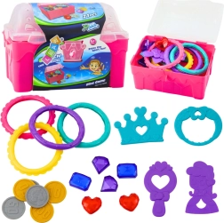 Scrigno del tesoro per immersioni in acqua, rosa, 21 pz