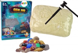 Set archeologico di cristalli dalla miniera di gemme