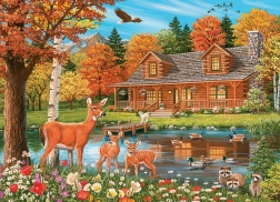 puzzle per famiglie Cobble Hill Lo stagno presso il cottage 350 pezzi