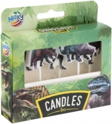 Candele di compleanno 3D dinosauri 5 pz