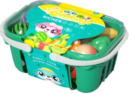 Cestino con frutta e verdura da tagliare