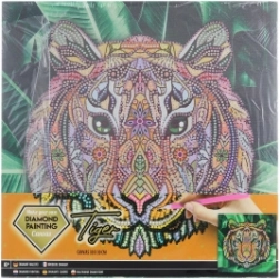 Pittura diamantata su telaio Tigre 30 × 30 cm GRAFIX