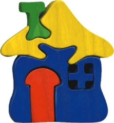 Fauna puzzle in legno ad incastro casetta piccola