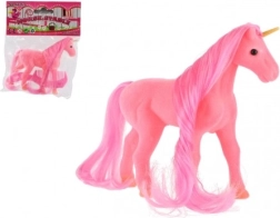 Unicorno rosa da pettinare con pettine, 14 cm