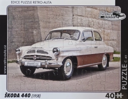 Puzzle auto retrò Škoda 440 (1958) 40 pezzi