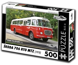 Puzzle RETRO-AUTA Škoda 706 RTO MTZ 500 pezzi