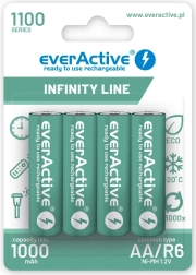 Accumulatore AA 1100 mAh, 4 pz, Infinity Line