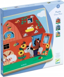 Puzzle in legno a tre strati Fattoria