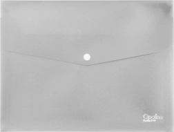 Busta portadocumenti con bottone a pressione A4, trasparente, espandibile 2 cm (350 µm), confezione da 5 pezzi