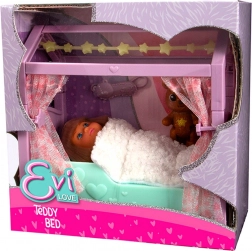 bambola Evi Love con lettino e stelline luminose