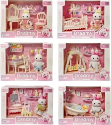 Coniglietti con accessori – set di personaggi