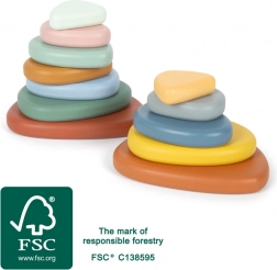 Sassi fluviali Montessori small foot – gioco di equilibrio in legno