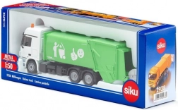 Autocarro dei netturbini con container per rifiuti