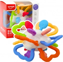 Giocattolo sensoriale rotante per neonati con dentaruolo, colorato