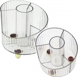 Organizer per forniture da ufficio bianco trasparente