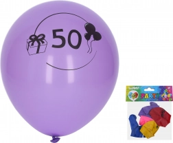 Palloncini da 30 cm con il numero 50, mix di colori – set da 5 pz