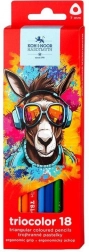Matite colorate triangolari KOH-I-NOOR Triocolor 18 pz